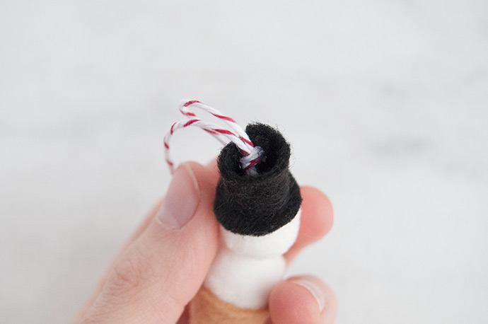 Snowman Ice Cream Cone Ornament