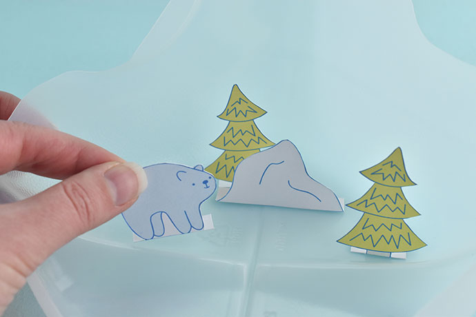 Printable Polar Bear Diorama Playset