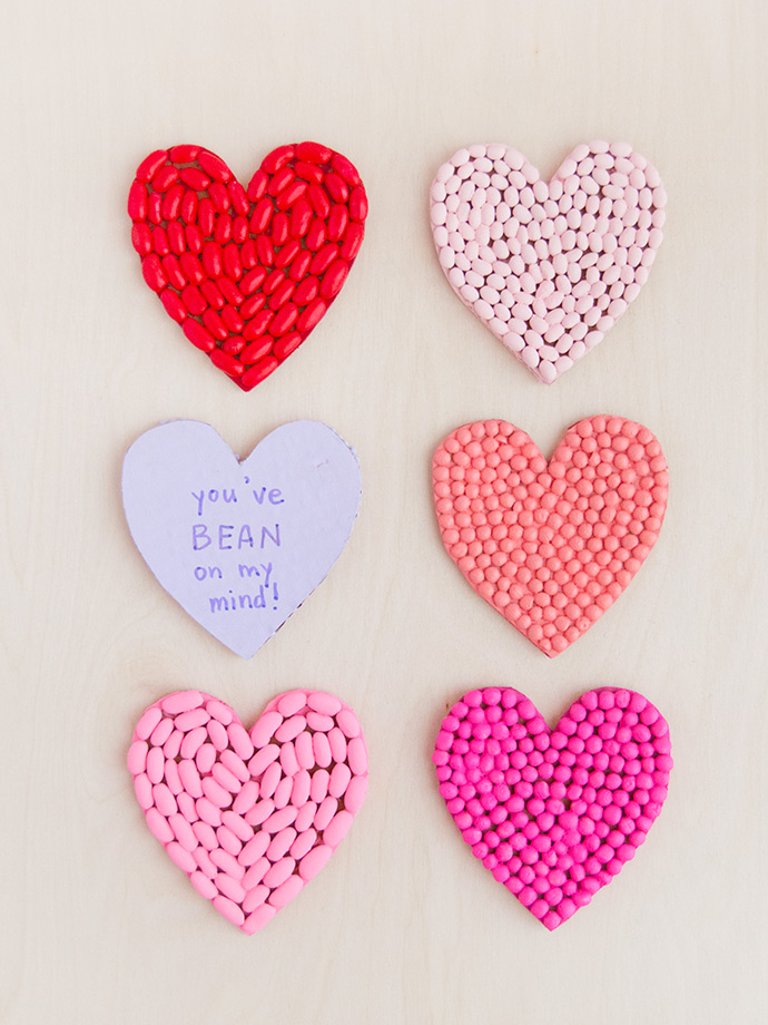 Bean Mosaic Valentines