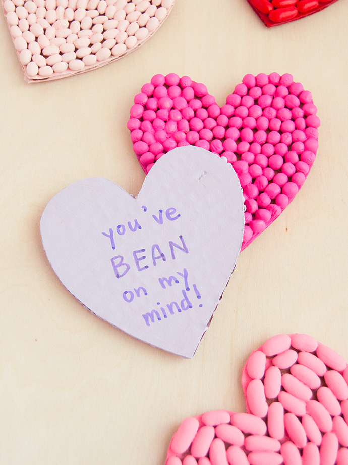 Bean Mosaic Valentines