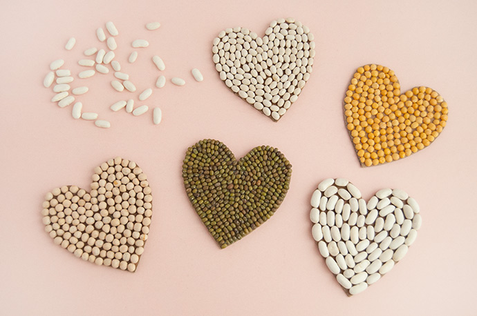 Bean Mosaic Valentines