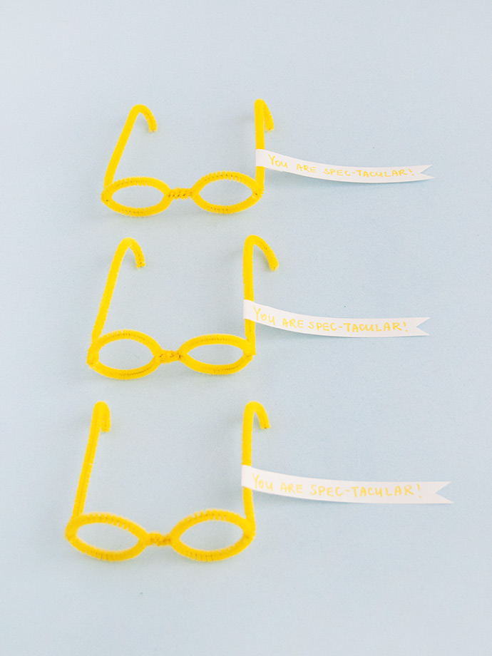 Pipe Cleaner Glasses Valentines