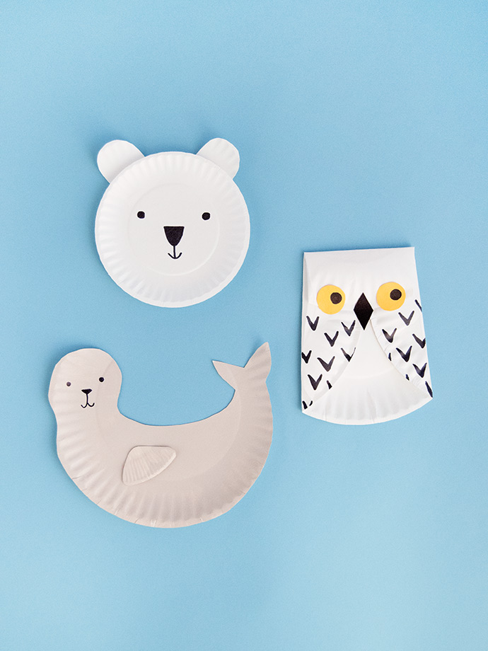 Paper Plate Winter Animals