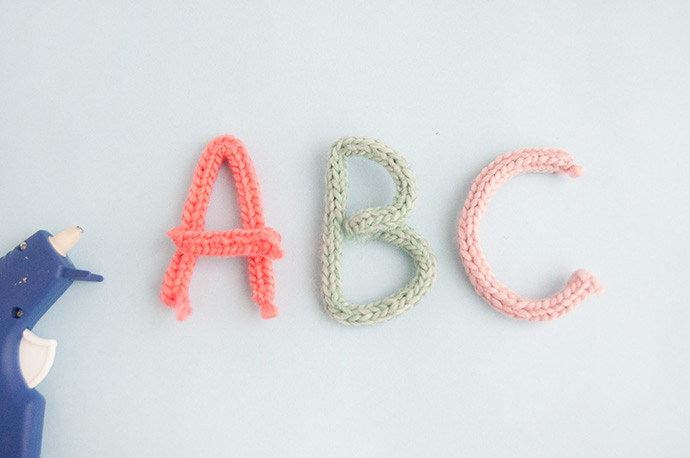 French Knit Monogram Brooch