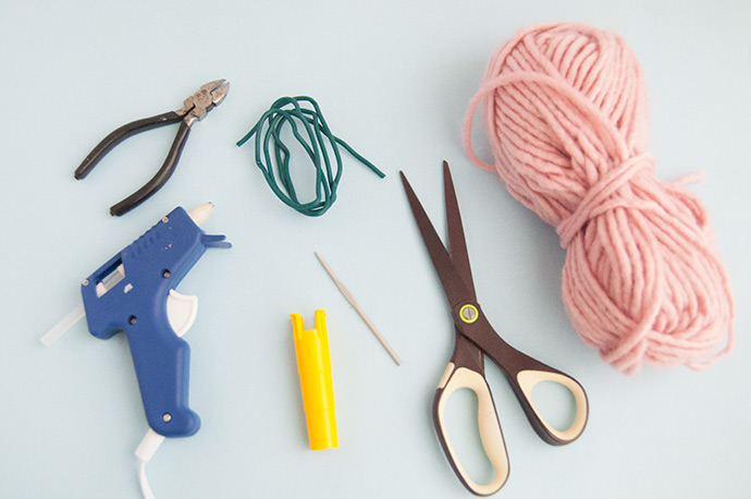 French Knit Monogram Brooch