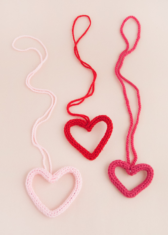 French Knit Valentine's Day Necklaces