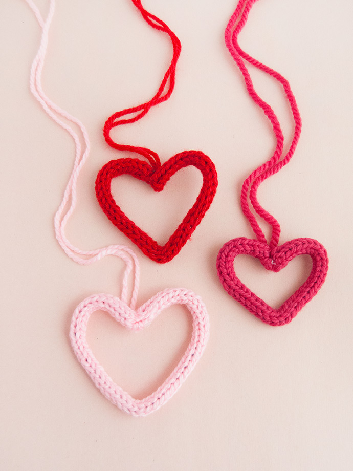 French Knit Valentine's Day Necklaces