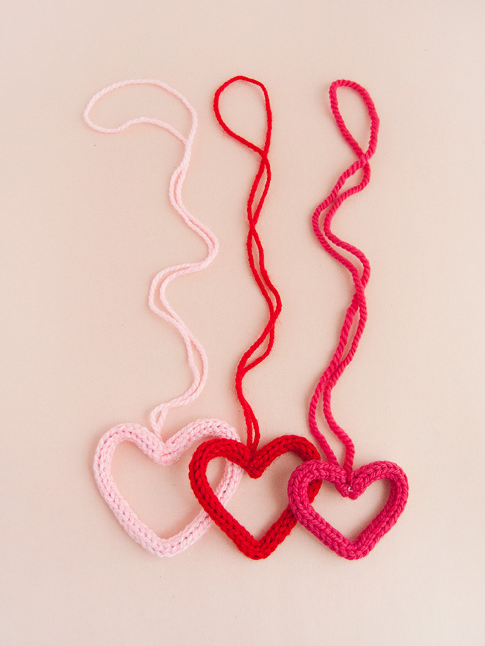 French Knit Valentine's Day Necklaces