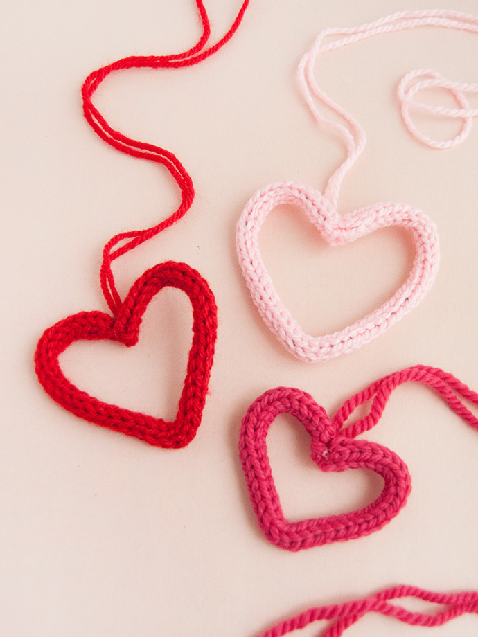 French Knit Valentine's Day Necklaces
