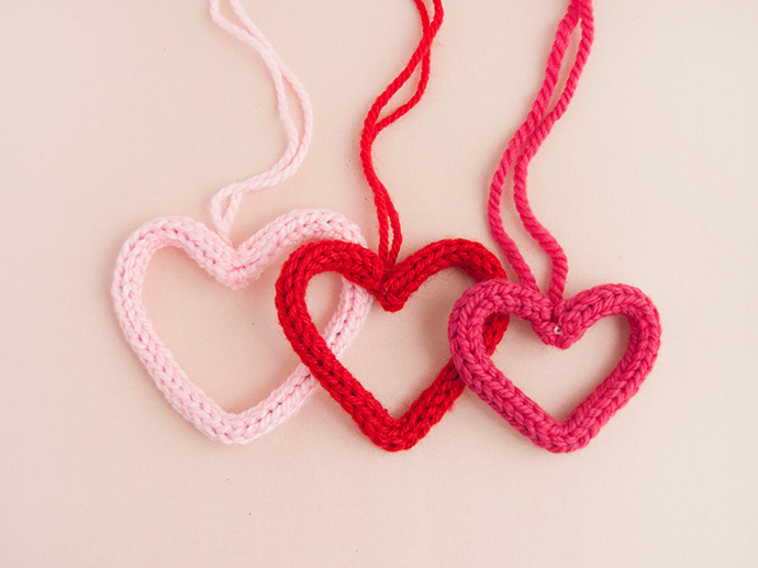 French Knit Valentine's Day Necklaces