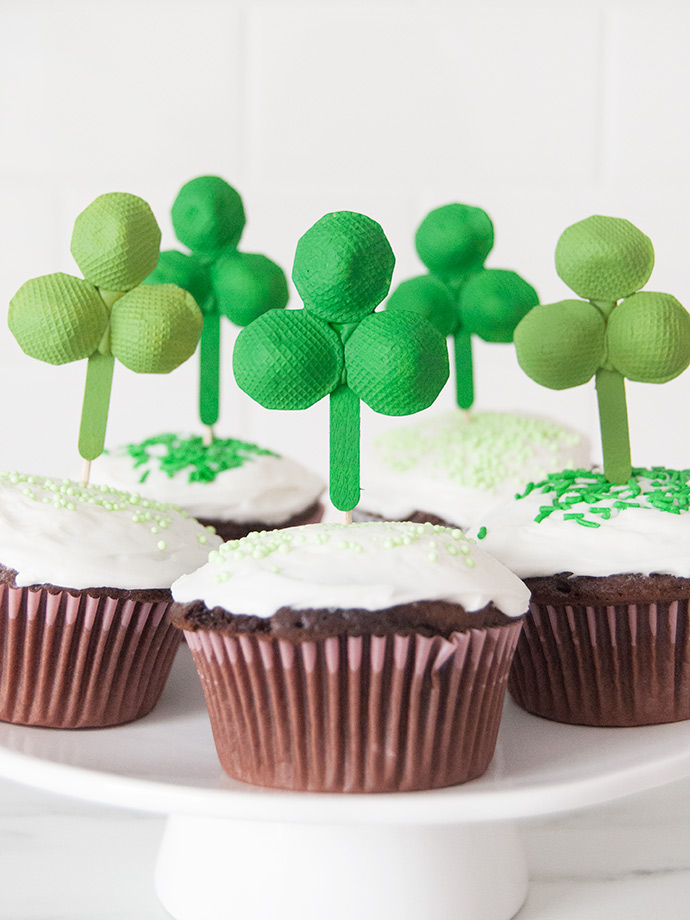 Pasta Shamrock Cupcake Toppers