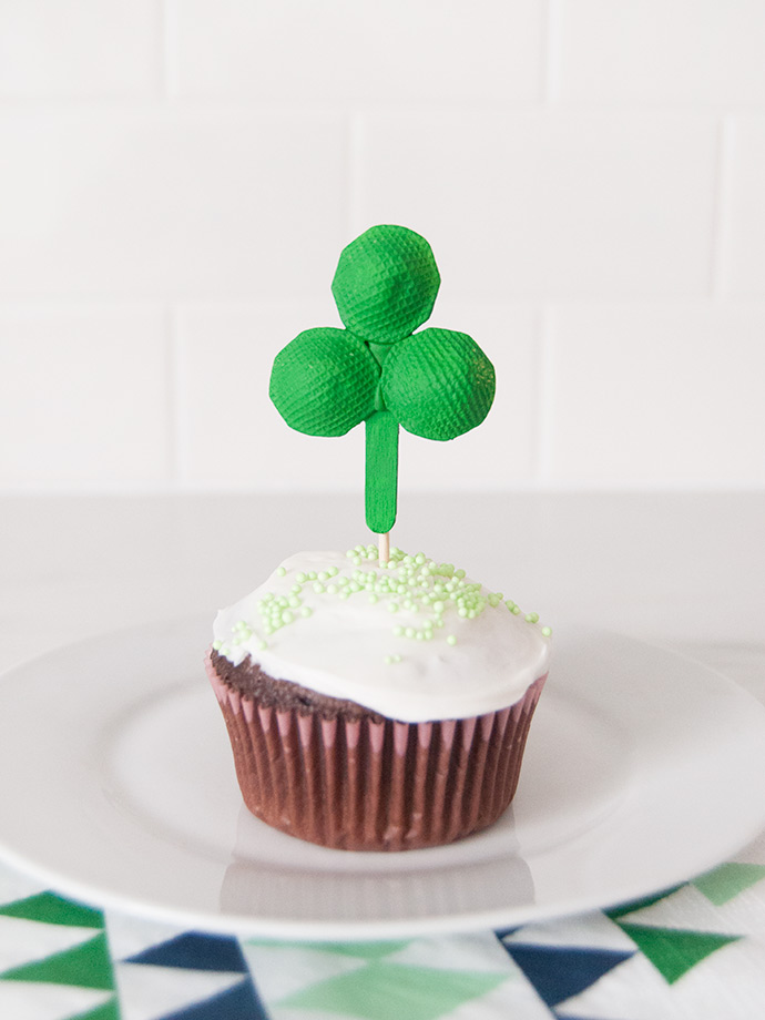 Pasta Shamrock Cupcake Toppers