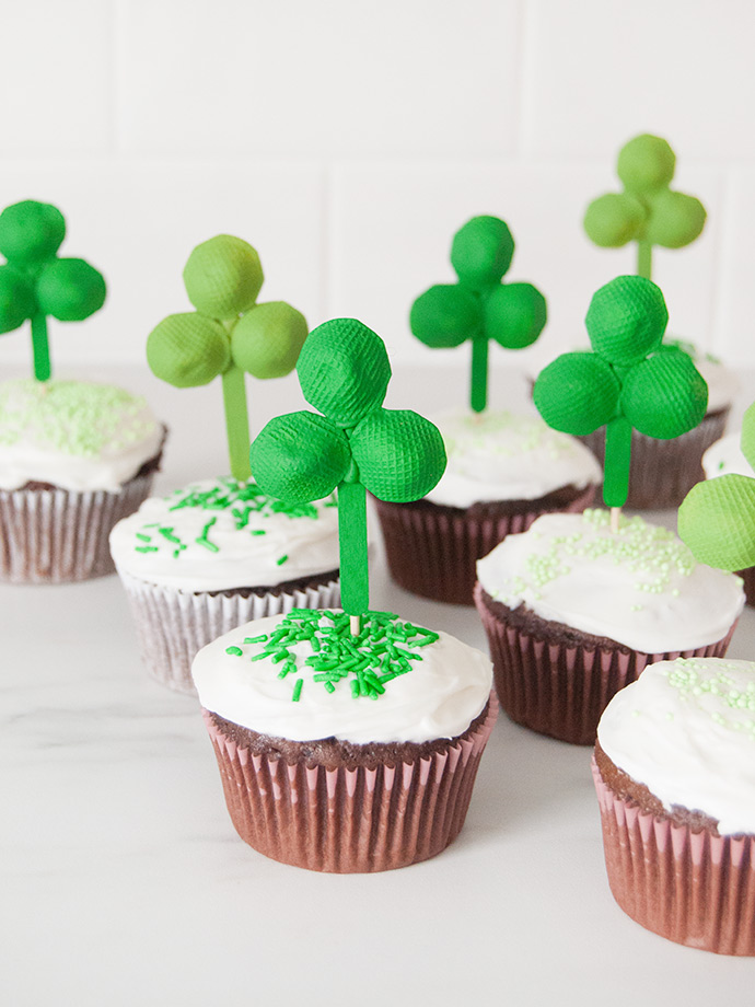 Pasta Shamrock Cupcake Toppers