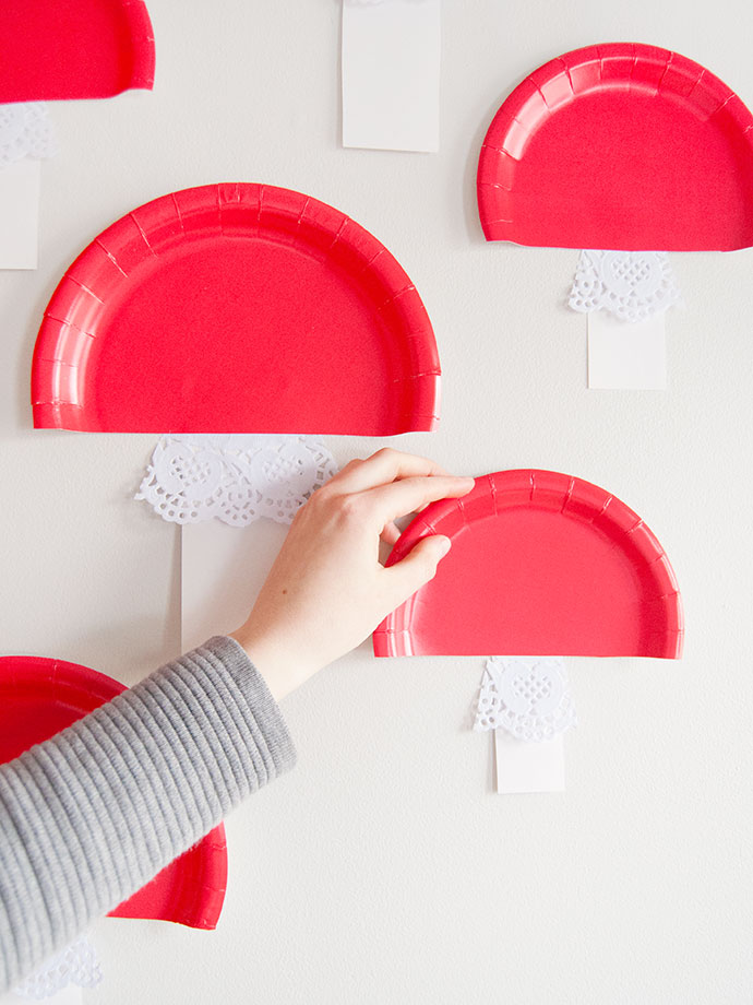 Paper Plate Toadstools