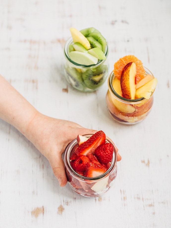 Monochrome Fruit Salad Cups 