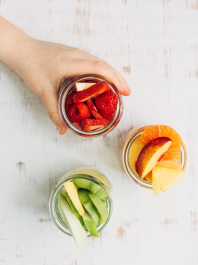 Monochrome Fruit Salad Cups