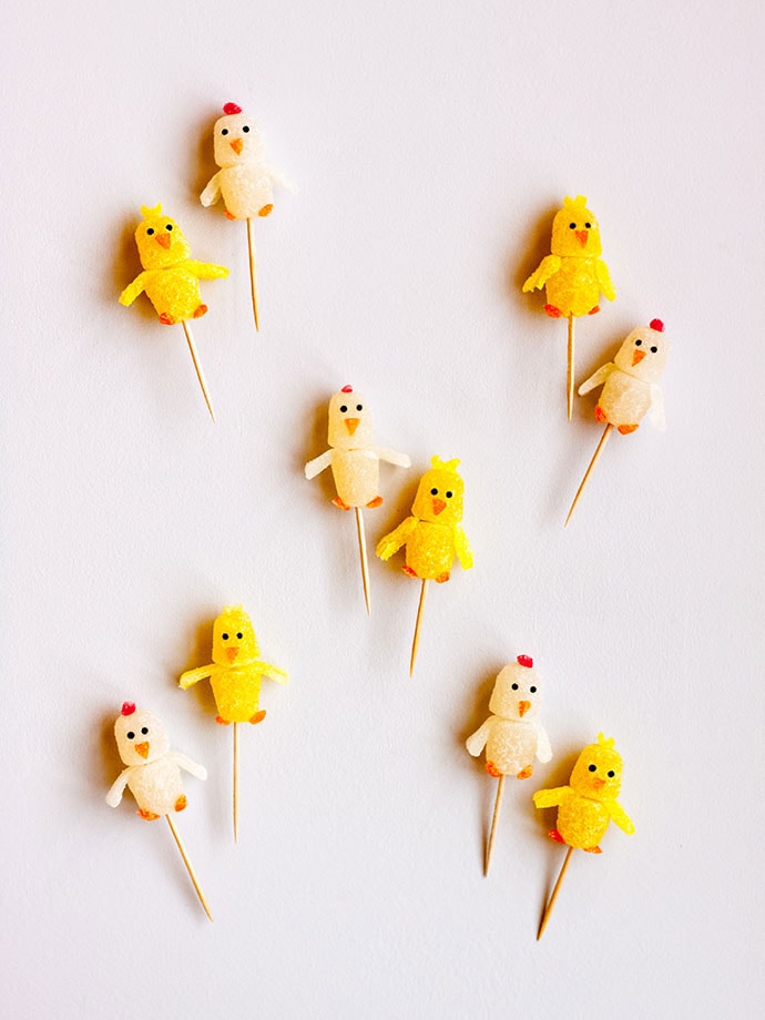 Gumdrop Chick Cupcake Toppers
