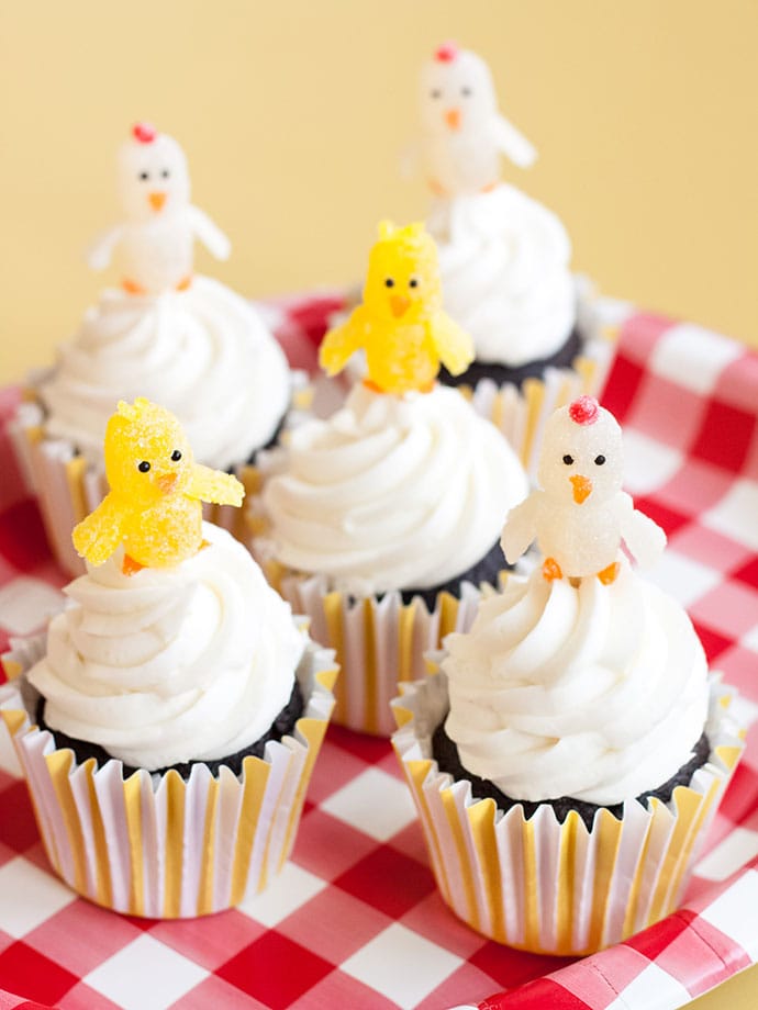 Gumdrop Chick Cupcake Toppers