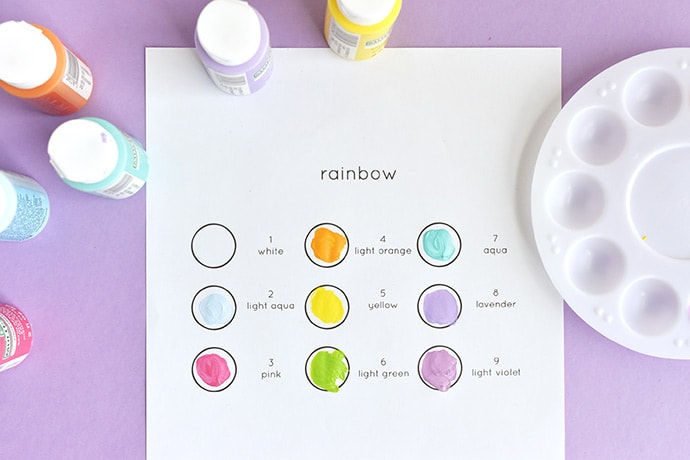 DIY Spring Paint by Number Artwork