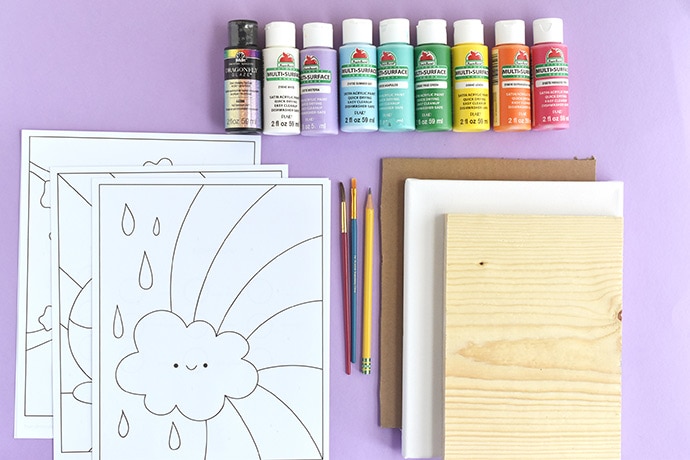 DIY Spring Paint by Number Artwork