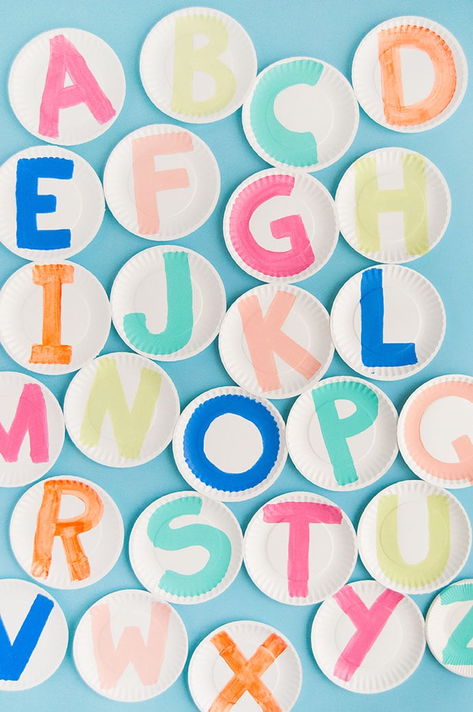 Painted Alphabet Plates