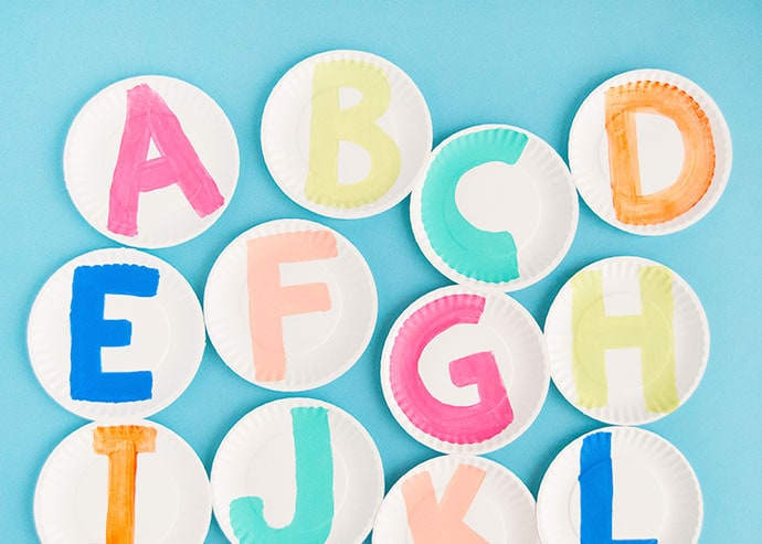 Painted Alphabet Plates