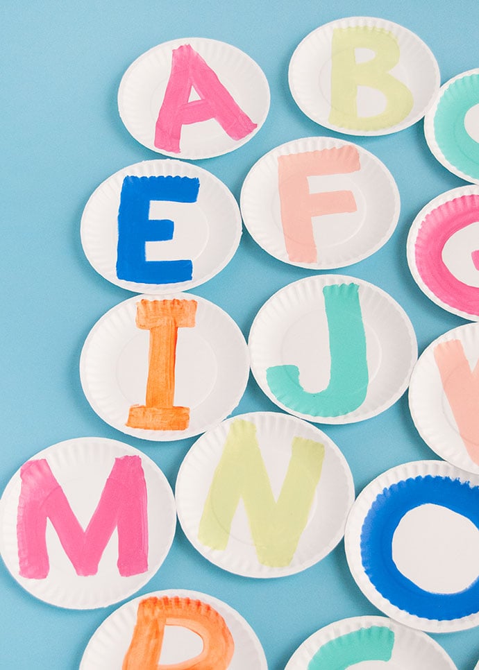 Painted Alphabet Plates