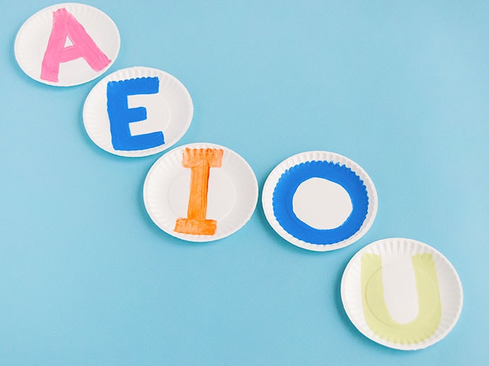 Painted Alphabet Plates