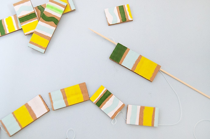 How to Make Painted Cardboard Beads