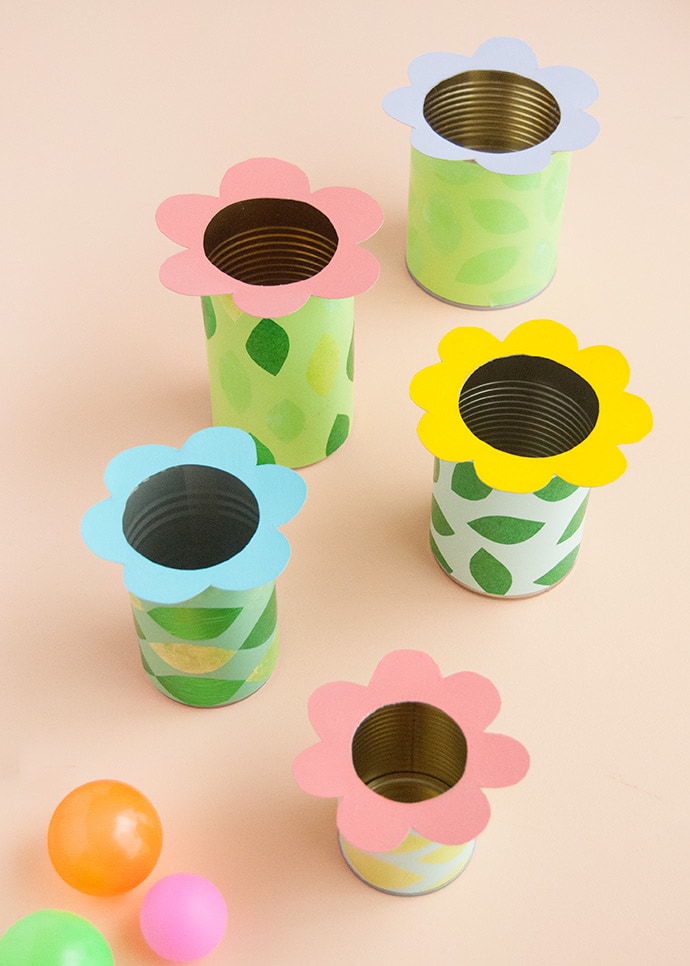 Flower Tin Can Toss