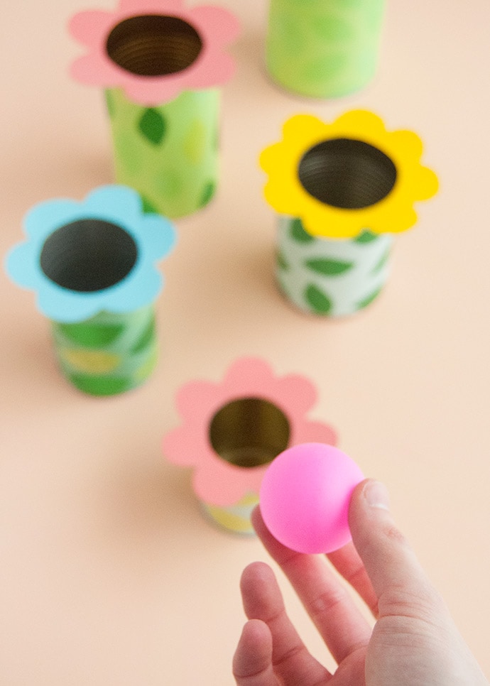 Flower Tin Can Toss