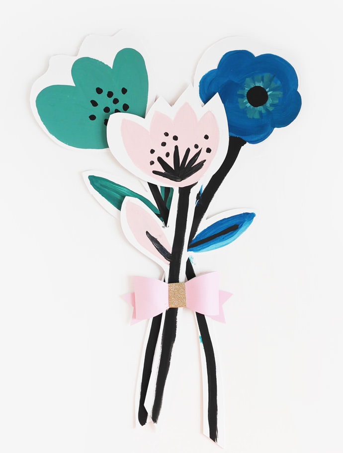 DIY Painted Bouquet of Flowers