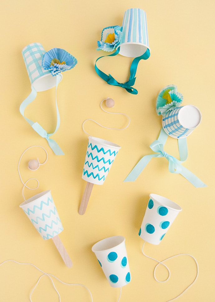 Painted Paper Cup Crafts: Three Ways