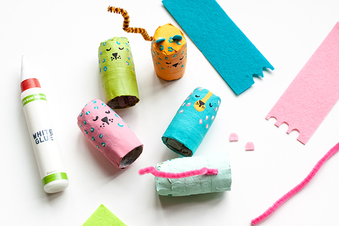 Paper Mache Animal Finger Puppets