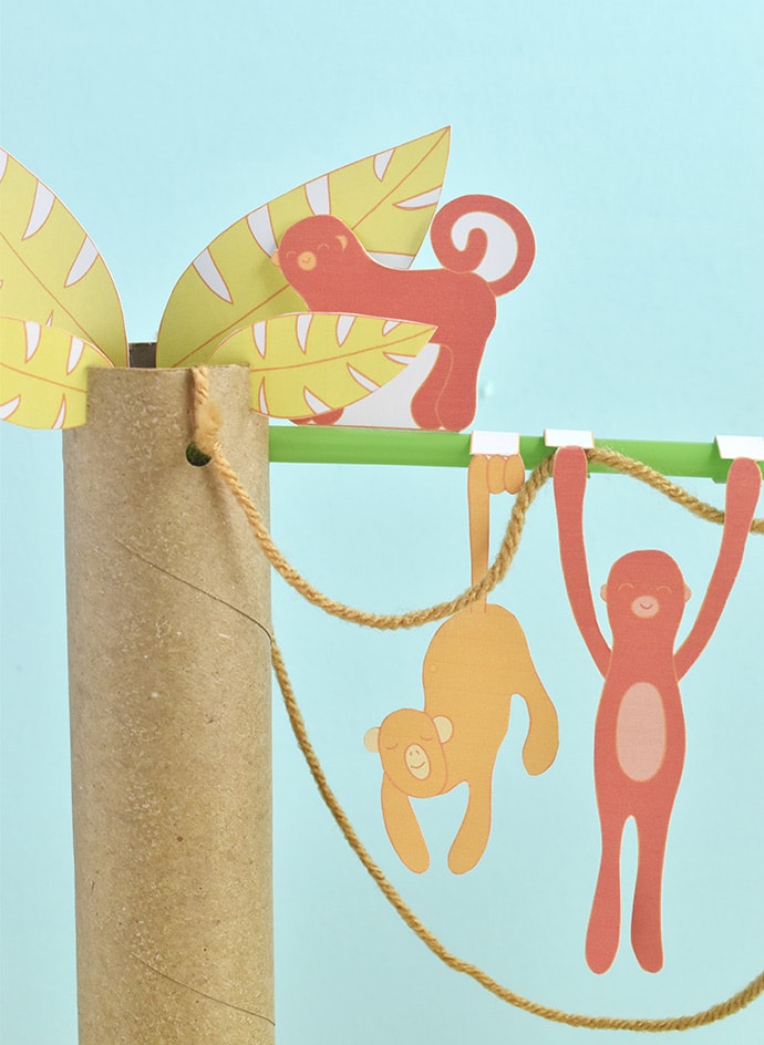 Printable Monkey Diorama Playset