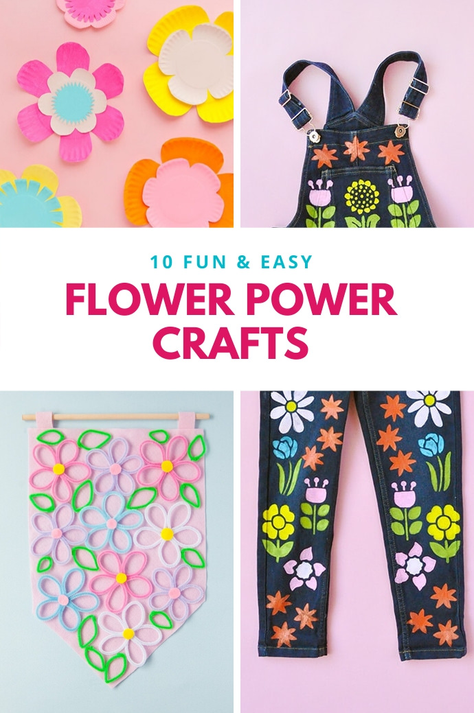 10 Fun & Easy Flower Power Crafts