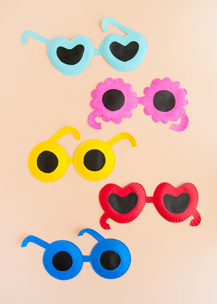 Painted Paper Plate Sunglasses