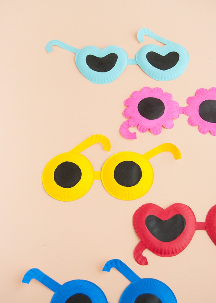 Painted Paper Plate Sunglasses