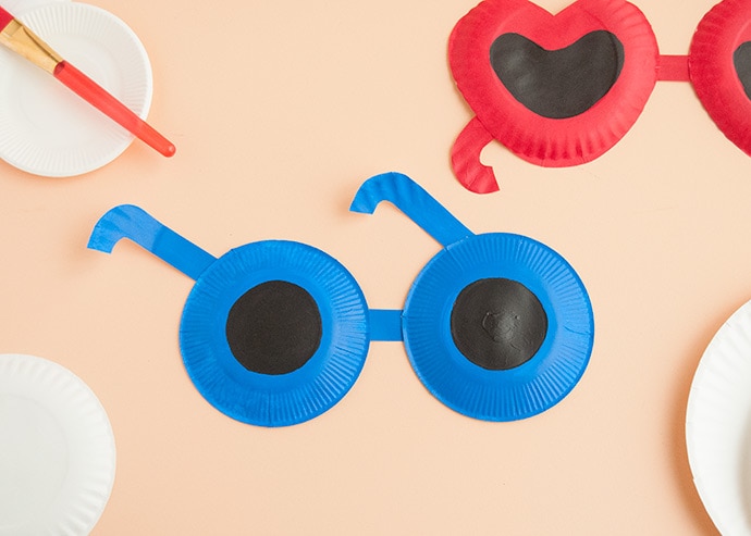 Painted Paper Plate Sunglasses