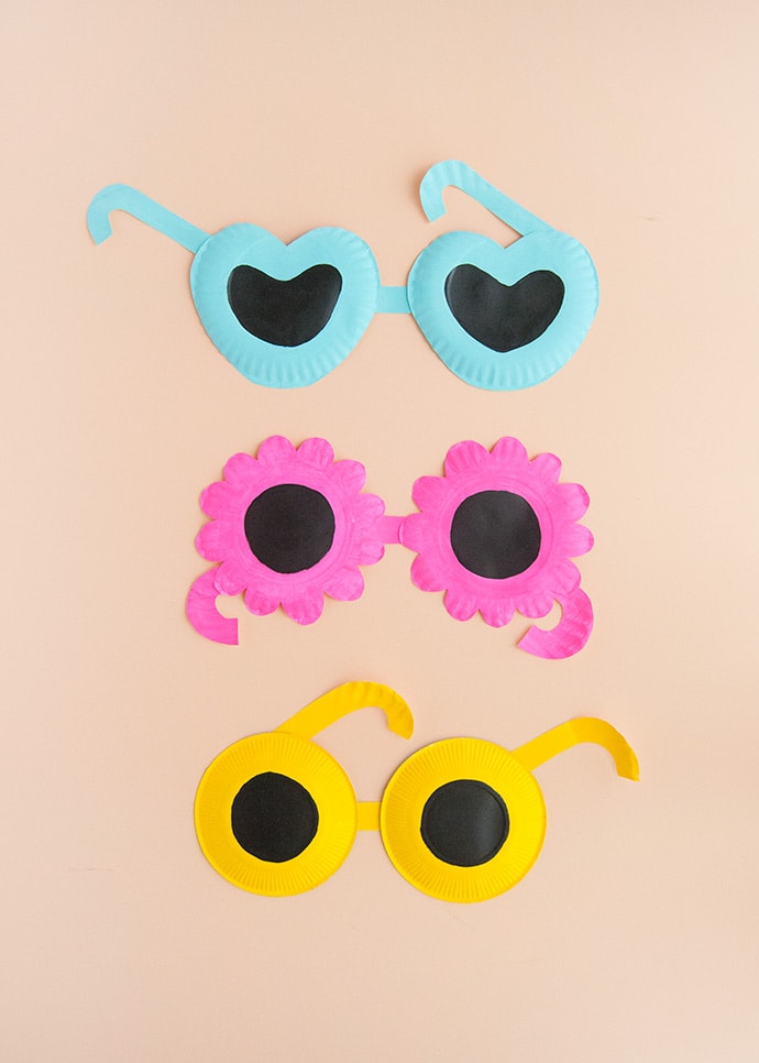 Painted Paper Plate Sunglasses