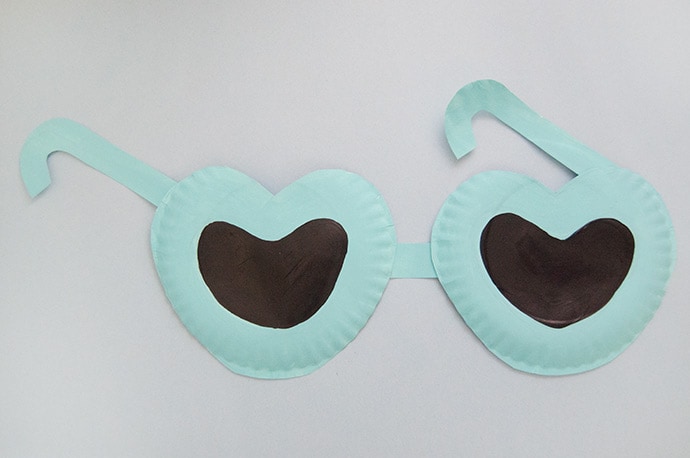 Painted Paper Plate Sunglasses