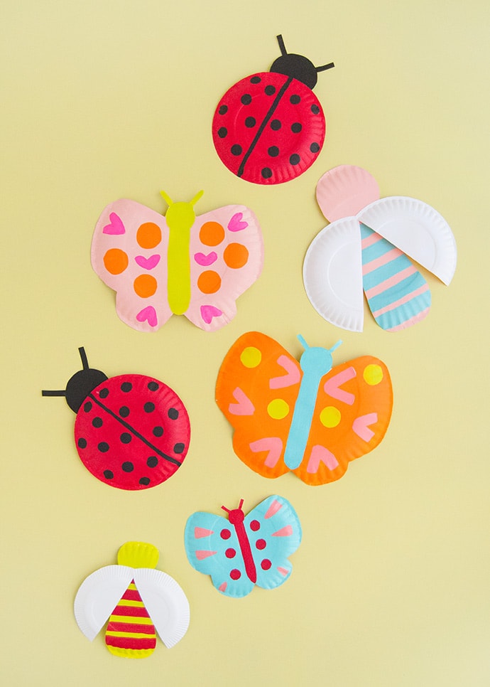 Painted Paper Plate Bugs