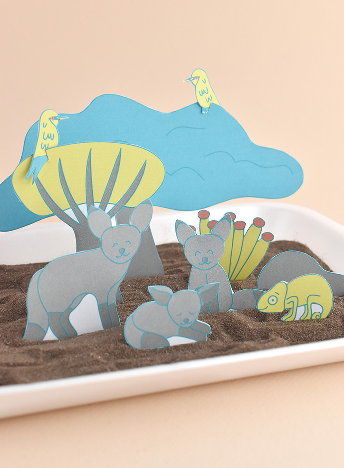 Desert Fox Diorama Playset Printable