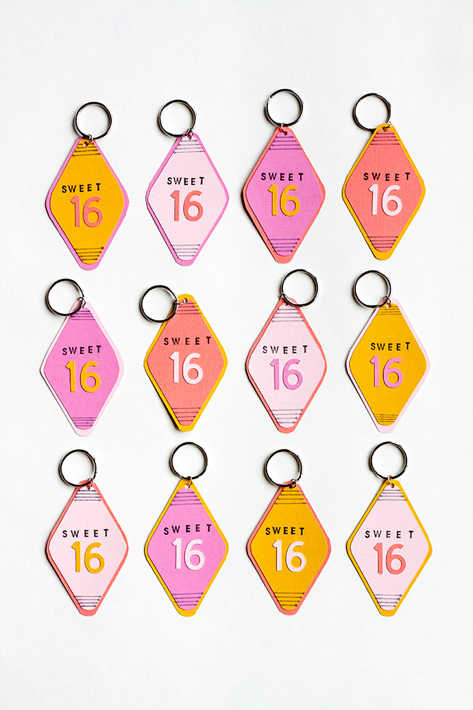 Drive-By Birthday Keychain Invitations