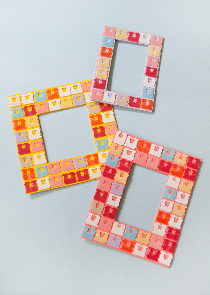 Upcycled Bread Tag Frames