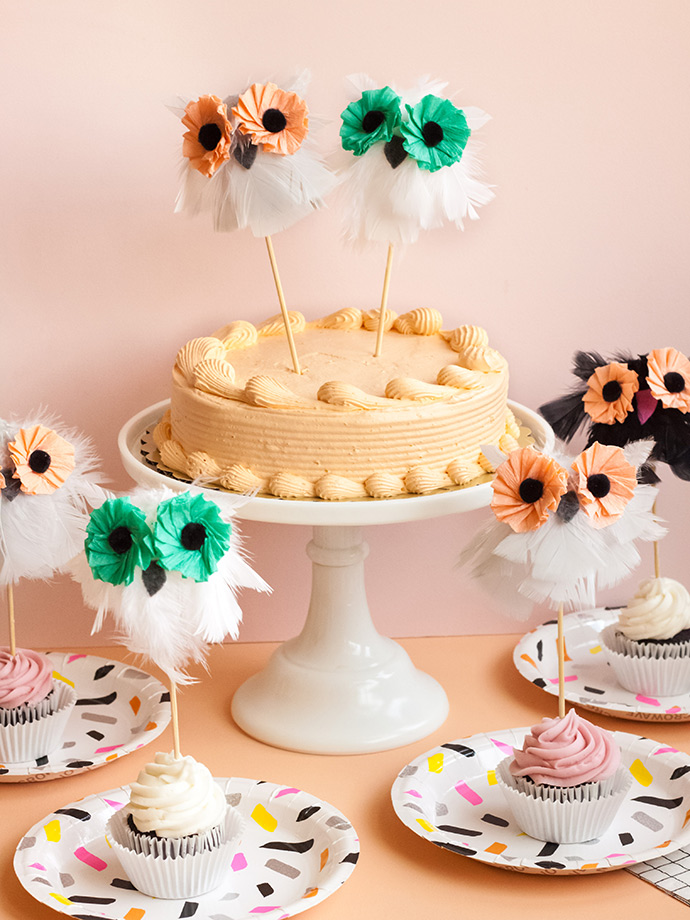 Whimsical Owl Cake Toppers