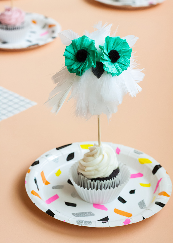 Whimsical Owl Cake Toppers