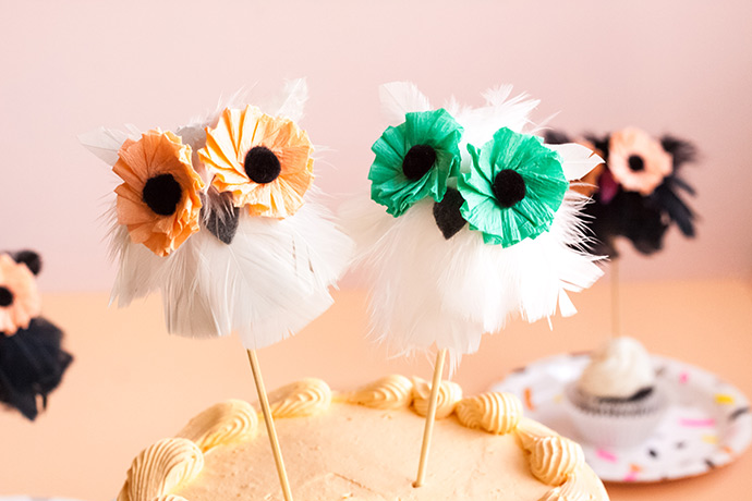 Whimsical Owl Cake Toppers