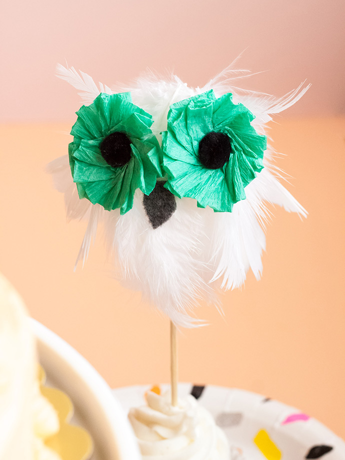 Whimsical Owl Cake Toppers