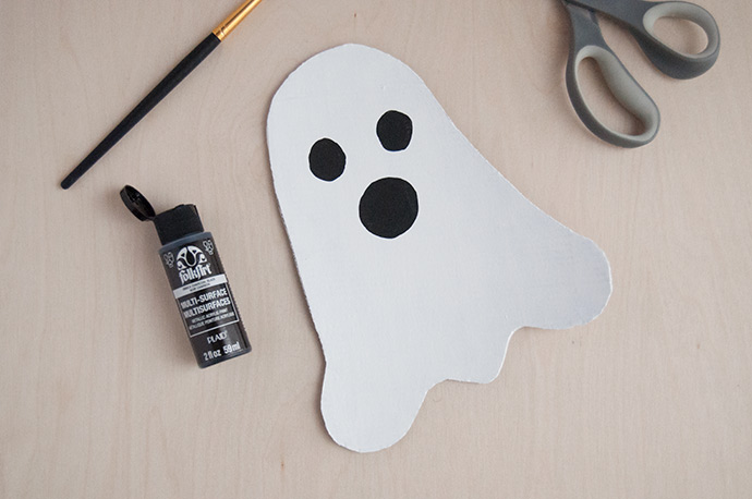 Glow-in-the-Dark Bean Art Ghosts